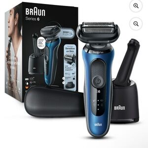 Braun Series 6 6072cc Men's Electric Shaver and Precision Trimmer, Blue